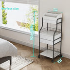 HapiRm Floor Makeup Organizer Storage - Vanity Skincare Make Up Organizers and Storage with Drawers, Cosmetics Display Cases Holder for Skin Care Nail Polish Perfume Makeup Brush - Image 3
