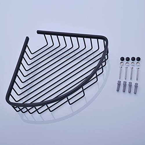 304 Stainless Steel Shower Caddy Corner Basket Shelf Bathroom Organizer Wall Mounted Storage, Matte Black Plated Finish Heavy Duty - Image 7