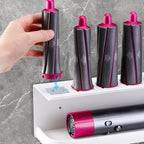 Wall Mount Holder for Dyson Airwrap Styler, White Storage Rack Organizer for Hair Curling Iron and Attachments, No-Drill Installation, NOT compatible with 2x (HS09) - Image 3