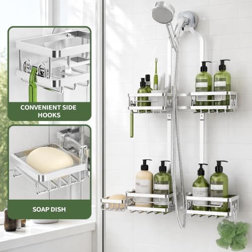 DAOYA Shower Caddy Hanging for Handheld Showerhead, Shower Rack, Aluminum - Image 6