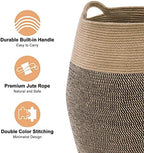 Extra Large Cotton Rope Laundry Hamper Basket, 105L Blanket Basket - Image 3