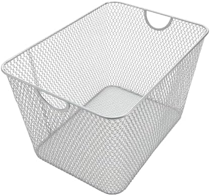YBM HOME Kitchen Pantry Organizer Wire Basket for Shelves, Cabinets, Pantry, Countertop, Mesh Open Storage Bin Metal Basket for Organizing Food Supplies, 15x12x11.5 by YBMHome