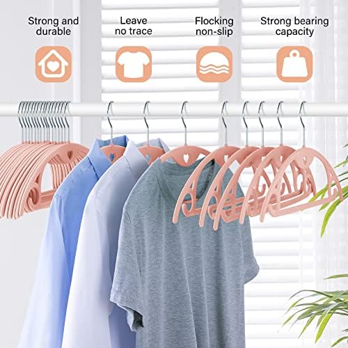 Velvet Hangers Felt Clothes Hangers 50 Pack Pink - Image 2