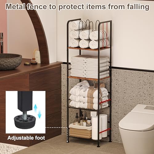 4-Tier Freestanding Towel Racks for Bathroom, Towel Rack Stand - Image 4