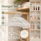10pcs Wavy Accessory Hangers Tank Tops Scarves Belts Non-Slip，White-10pcs - Image 2