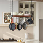 CHOEZON 32'' Hanging Pot Rack, Ceiling Pan Hanger, Pot Holder for Kitchen - Image 3