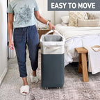 Goodpick 75L Rolling Dirty Clothes Hamper with Wash Bag for Laudnry - Image 6