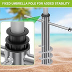 Beach Umbrella Sand Anchor for 1-2" Outdoor Umbrella Poles - Image 5