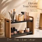 Narrow Solid Wood Bathroom Counter Organizer, Space-Saving Bathroom Storage Rack for Vanity, Multi-Purpose Kitchen Spice Rack & Bedroom Makeup Organizer (Acacia 3 Tier, 1 Pack) - Image 5