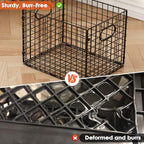 5-Pack Metal Milk Crate for Storage,40qt Stackable Collapsible Storage Bins - Image 5