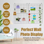 CIKLCIX Wire Wall Grid Panel Set of 4, Photo Display Board & Memo Board - Image 3
