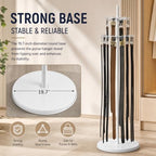 Floor Standing Belt Display, Tie Rack Floor Mounted Belt Hanger Belt Display Shelf Purse Hanger Stand Scarf Stand Adjustable Feet for Home, Boutiques, Clothing Stores, Retail Stores (White) - Image 3