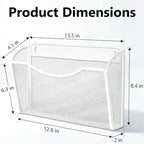 Gawerk Mesh Hanging Wall File Holders, Metal Vertical Wall Basket Mail Organizer for Office/Home (White, 6 Pack Wall Mounted) - Image 2