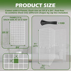 Grid Wall Panels 3 Pcs, Commercial Grade Gridwall Panels, Metal Grid Wall Panel Display Stand, You Can DIY 6 Pack 2'x3' or 3 Pack 2'x6', White - Image 3