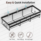 WOWBOX 4 Pack Adhesive Shower Caddies, No Drill Bathroom Shelves, X-Large - Image 6