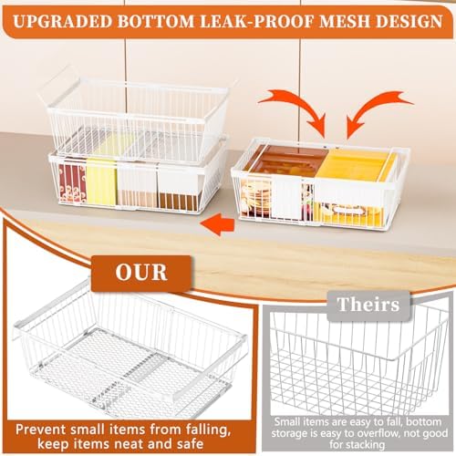 Large Freezer Organizer Bins for 10 to 20 Cu.Ft,4 Pack , Leak-Proof Bottom - Image 2