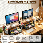 Monitor Stand Riser with Storage Drawer, Desk Organizer - Image 7