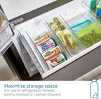 iDesign Water Bottle Organizer and Soda Can Dispenser for Refrigerator or Pantry - Set of 3 - Clear - Image 5