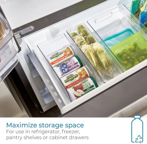 iDesign Water Bottle Organizer and Soda Can Dispenser for Refrigerator or Pantry - Set of 3 - Clear - Image 5
