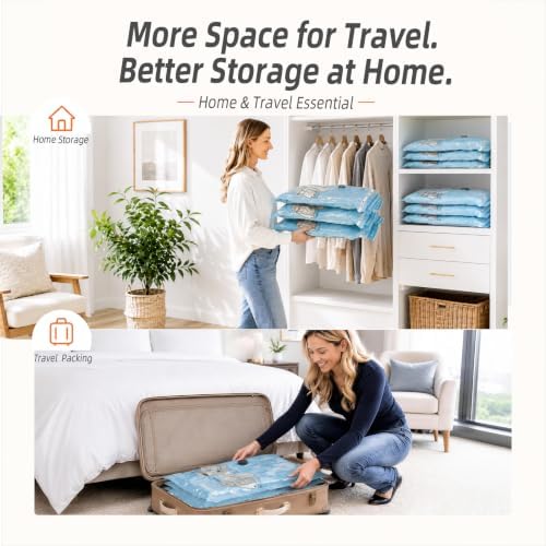 HOUSE DAY Vacuum Storage Bags for Travel 15-Pack, Premium Space Saver Bags - Image 5