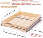 Mulush 26''W x 21''D x 3''H Pull Out Cabinet Drawer Soft Close Slide Out Wood Organizer for Kitchen, Finished, Bottom and Side Assembly (Wood Drawer Part Width is 25inch) - Image 3
