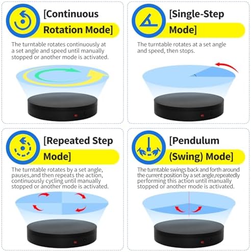 15.8In Remote Motorized Electric Turntable Rotating Display Stand Rotating Platform Photography Turntable motorized lazy susan base giratoria para for Photography,3D Scanner,(Load Range:132~400lbs) - Image 3