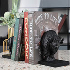 Set of 2 Polyresin Buffalo Bookend,Art bookend, Homedecor for Kids, Office Decor (Black) - Image 4