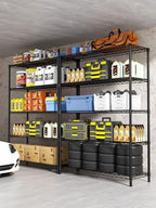 Golpart 5Tier Adjustable Storage Shelves Metal Wire Shelving Standing Shelf - Image 6