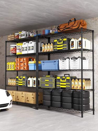 Golpart 5Tier Adjustable Storage Shelves Metal Wire Shelving Standing Shelf - Image 6