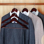 TOPIA HANGER Cherry Wood Hangers 30 Pack, Space Saving Coat Hanger with 360° Swivel Cascading Loop Hook, Non Slip Pants Bar and Shoulder Notches for Camisole, Jacket, Suit (Mahogany) -CT74M30 - Image 5