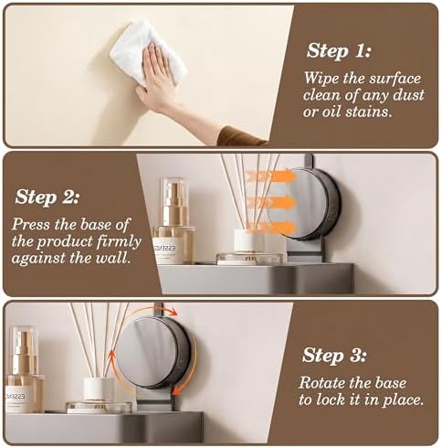 Aluminum Shower Caddy(2-Pack Gray),Shower Shelves for Wall. - Image 3