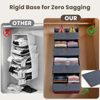 4-Tier Modular Sturdy Hanging Closet Organizer, Heavy-Duty Detachable Clothes Hanging Shelves with Reinforced Zippers and 8 Durable Hooks, Hanging Camper Organizer for Bedroom, RV, Nursery - Image 6
