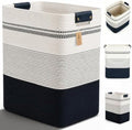 Laundry Hamper, Cotton Rope Laundry Basket with Leather Handles, 21.1-Gallon/80 L Large Clothes Hampers for Laundry, Woven Laundry Baskets for Blankets, Clothing, Bedroom, Living Room, Nursery by ARATECHOME