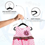 Utopia Home Kids Velvet Hanger 150 Pack – 11" Premium Baby Hangers - Black - Image 4