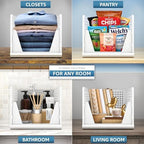 Sorbus Stackable Closet Organizer, Open-Front Shelf Bins (3 Large) - Image 4