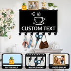 Dyoart Custom Coffee Bar Key Holder Wall Mount with Shelf, Home Decor Gifts - Image 5