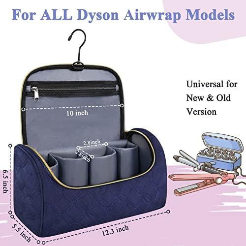 Mancro Padded Travel Case Compatible with Dyson Airwrap, Blue - Image 2