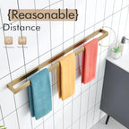 KOKOSIRI Bathroom Towel Bars 32-Inch Bath Towel Hanger Holder Kitchen Rack Champagne Bronze Stainless Steel Wall Mount, 1 Pack B4008CPG-L32 - Image 6
