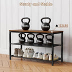 3 Tier Metal Shoe Rack for Entryway, 31" Wide Shoe Storage Organizer - Image 4