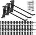 Gridwall Hooks 100 Pcs, 6 Inch Heavy Duty Display Hooks for Grid Wall Panels, Wire Gridwall Accessories for Retail Display Rack Hanging Storage (Black) by Froidesente