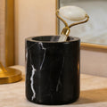 Black Marble Toothbrush Holder for Bathroom, Natural Organic Black Marble Toothbrush Cup, Mordern Style Texture Razor Holder, Razor Organizer for Dressing Table, Countertop, Hotel by Unknown