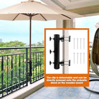 Heavy Duty Adjustable Metal Patio Umbrella Holder Clamp Stand - Image 4