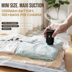 TAILI Vacuum Storage Bags with Rechargeable Pump, 10 Combo(4M+4L+2XL) - Image 3