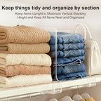 Purse Organizer for Closet Shelf Dividers: Clear Acrylic 12-Pack - Image 4