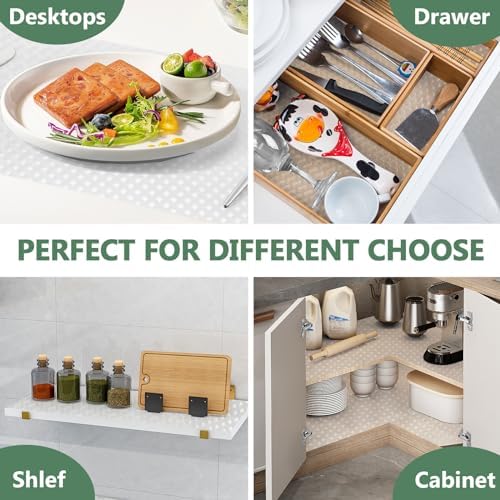 Shelf Liners, Non-Adhesive Drawer Liner, Waterproof & Oil-Proof Kitchen Cabinet Cupboard Liner Plastic EVA Material BPA Free Fridge Liner Mats Paper Protector for Shelves (Clear/24in x 240in) - Image 6