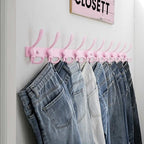 Dseap Coat Rack Wall Mount 37”, Heavy Duty 12-Gauge Base vs Flimsy 1mm, Double-Thick Anti-Snap Hooks, 16” Stud-Mount, Stainless Steel 10-Hook Hanger for Closet Entryway, Pink, Pack of 2 - Image 6