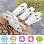 Tinfol White Velvet Hanger Clips, 80PC Pants Velvet Clips, Clothes Hanger Clip Clothes Pin, Strong Finger Flocked Clip Perfect for Slim-line Clothes Velvet Hangers - Image 4