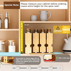 Jolitac Bamboo Pull Out Spice Rack for Cabinet, Slide Out Drawers - Image 4