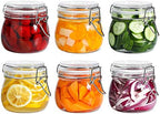 ComSaf Round Small Glass Pantry Jars with Airtight Lids 17 oz 6 Pack by ComSaf