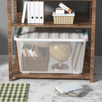 Zopnny 85-Qt Storage Box with Latching Lid, 2-Pack Stackable Large Bins - Image 5
